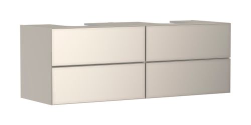 Hansgrohe-HG-Xevolos-E-Waschtischunterschrank-Sandbeige-Matt-1570-550-mit-4-Schubkaesten-fuer-Konsolen-mit-2-Aufsatzwaschtischen-geschliffen-Sandbeige-Matt-54200790 gallery number 1